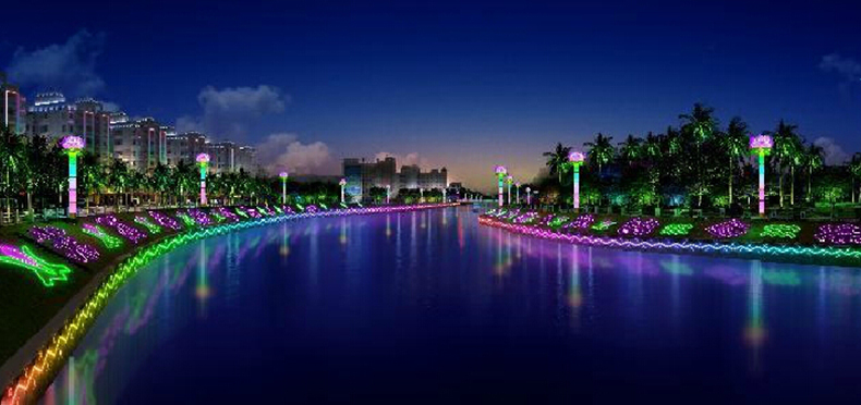LED点光源美化亮化工程提升城市颜值